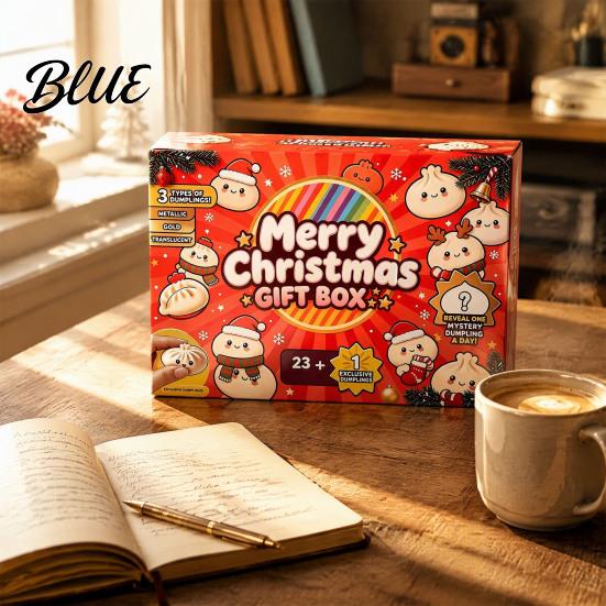 Countdown Gift Box Stress Relief Xmas Advent Dumpling Box Merry Christmas Calendar with Toy Squeeze