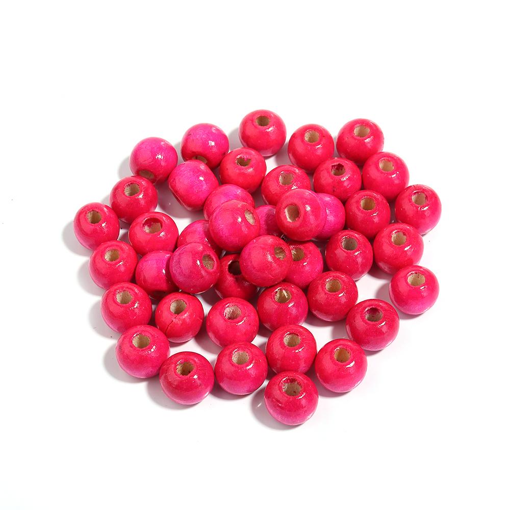 8 10 12mm Natural Wooden Beads Large Hole Loose Spacer Round Bead For Jewelry Making Diy Craft Bracelet Necklace Toy Accessories