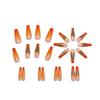 Almond Shape French Gradient Orange Nails with Rainbow Heart: Eye-Catching, Skin-Brightening, Hot Selling Manicure