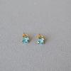 Stylish Colorful Crystal Rhinestone Stud Earrings Women Minimalist Chic Daily Wear