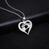 Women Mom Kid Fashion Hand-in-hand Heart-shaped Pendant Choker Short Necklace
