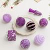 Plastic Material Christmas Tree Ornaments Purple Color Christmas Decorations Home Decoration
