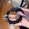 Obsidiaan Scepter Natuurlijke Zilver Obsidiaan Thee Kristal Armband voor Vrouwen, Origineel Ontwerp Cadeau