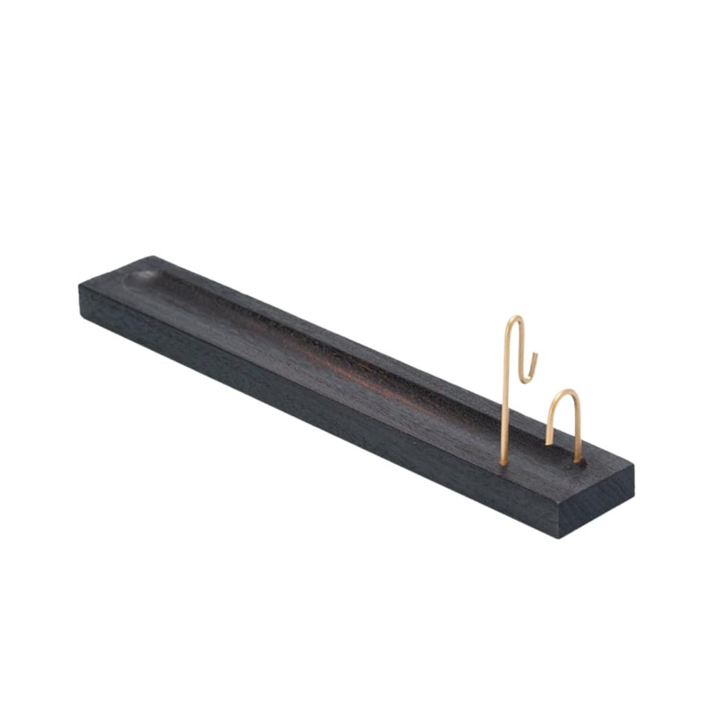 Ryubof Natural Wood Incense Holder Horizontal Ash Catcher Stand for Japanese and Indian Sticks 24 cm