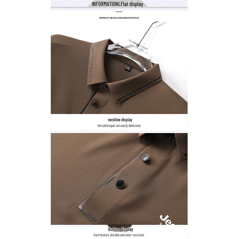 JEEP SPIRIT Men's Ice Silk Breathable Polo T-shirt