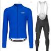 Mens Thermal Fleece Cycling Jersey Bib Tights Set Winter Long Sleeve Bike Riding Outfit