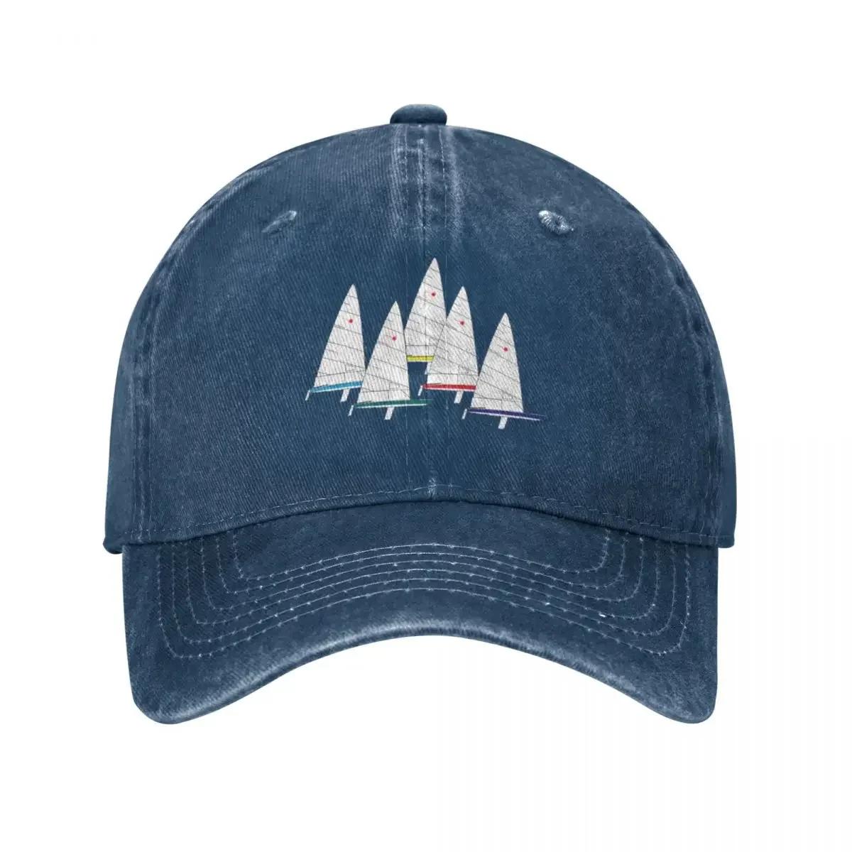 

Five Sailboats Boat Life Highend Retro Denim Washed Baseball Caps Unisex Cowboy Street Tide Hat Hip Hop Unisexs Snapback Cap One Size