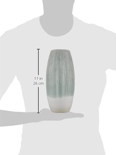 Marui Seito Shigaraki-Keramik Hechimon Keramik-Blumenvase, Mizuasagi-Muster, 25,5 cm hoch, Hergestellt in Japan, MR-1-5571