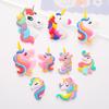 Cartoon Rainbow Unicorn PVC Hair Clip & Magnet DIY Accessory