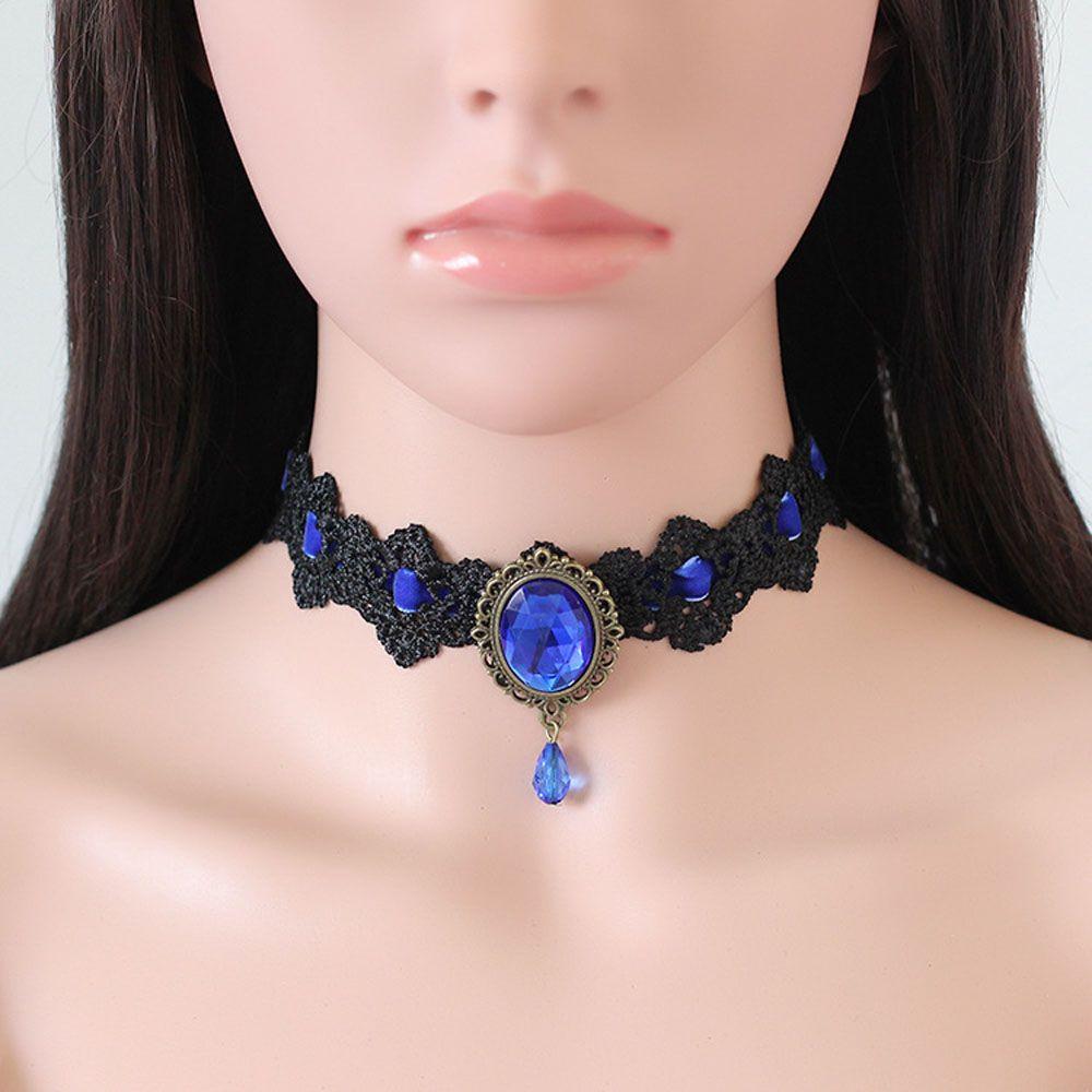 Punk For Women Crystal Sexy Collar Victorian Fashion Accessories Jewelry Necklaces Clavicle Chain