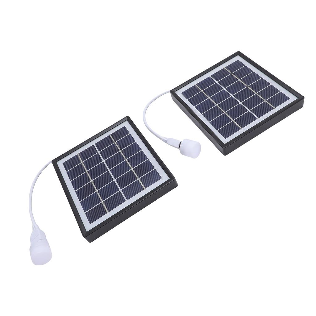 2pcs Monocrystalline Solar Panel USB Solar Panel r 5W Portable Light Bulb for Camping Hiking Tent Outdoor