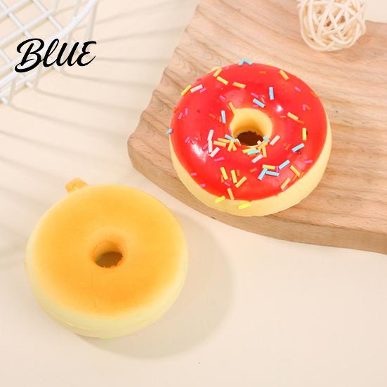 Realistic Donut Toy Squeeze Soft Slow Rebound Stress Relief 7cm Cute Reliever Simulation for Kids Adults Desktop Decoration Baking Prop Photo