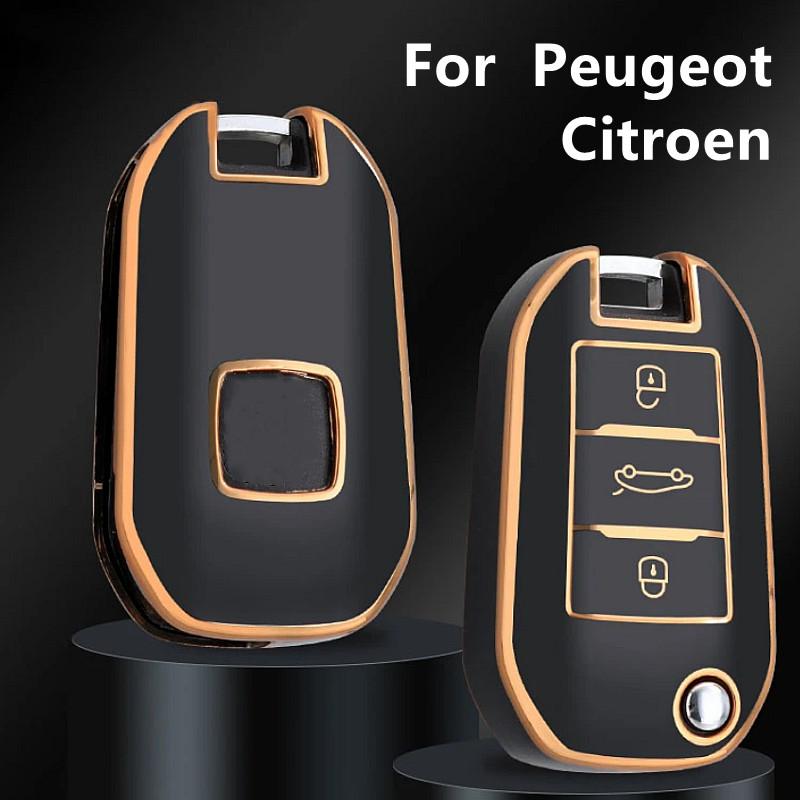 TPU Car Remote Key Case Cover Shell For Peugeot 208 107 206 306 307 308 2008 3008 4008 5008 RCZ Citroen C1 C2 C3 C4 C5 CACTUS C8