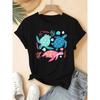Damen Meeresschildkröte Kurzarm T-Shirt - Lässiges Rundhals Sommer Oberteil Geeignet für Frühling Sommer