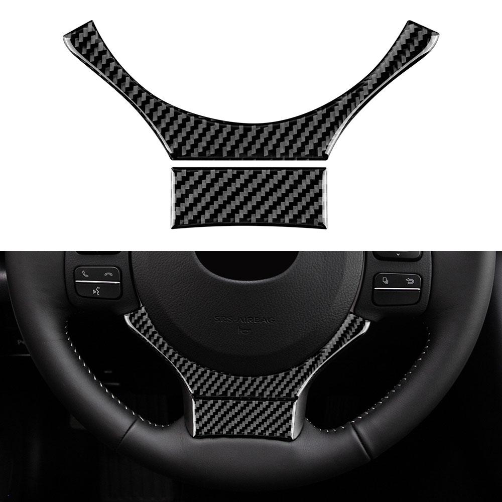 

For Lexus IS250 IS300 IS350 2013 2014 2015 2016 2017 2018 Real Soft Carbon Fiber Car Steering Wheel Trim Sticker for Lexus IS