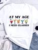 Fashionable Minimalist Wine Glass Casual Short Sleeve Tshirt Tees Unisex Tops Unisex Fashion Sleeve Tee Shirt