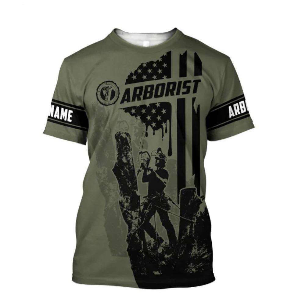 Lumberjack Summer Pánské rychleschnoucí tričko s 3D potiskem, venkovní volný střih, módní, osobnost, velká velikost, krátký rukáv, kvalitní tričko