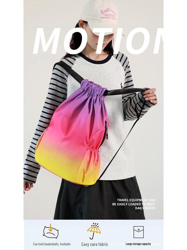 Unisex Basketball-Kordelzugbeutel für die Mittelschule mit großer Kapazität für Sport und Reisen