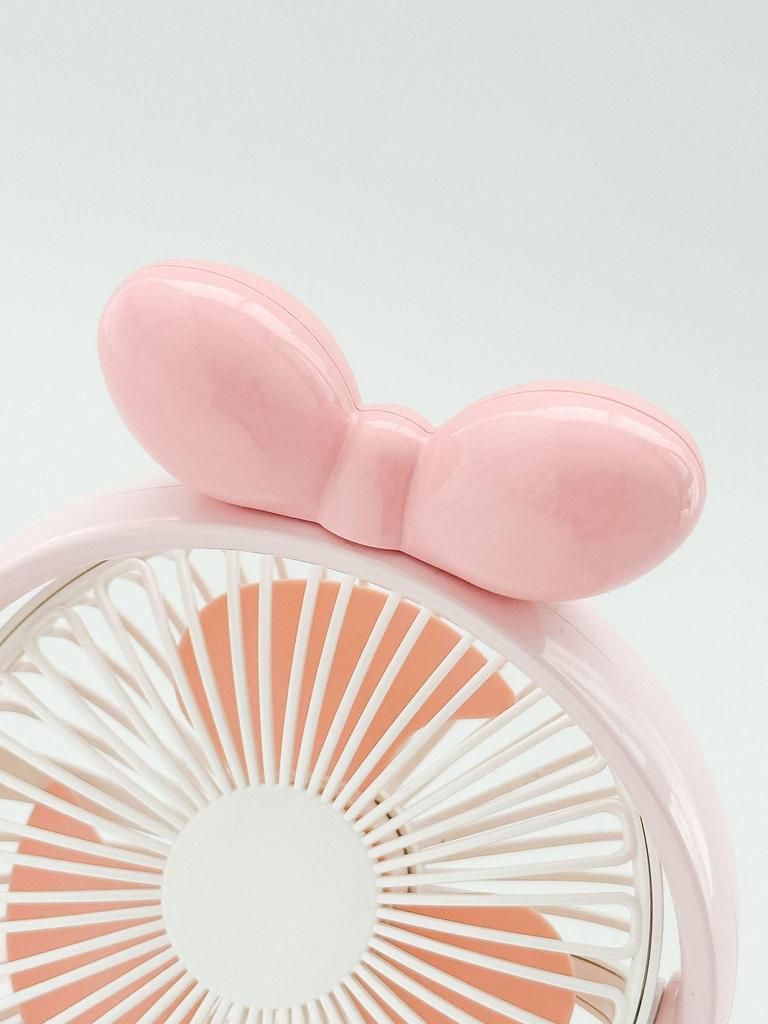 New Portable LED Desktop Fan: Lightweight, Rechargeable, Adjustable Three-Speed with Bow Design