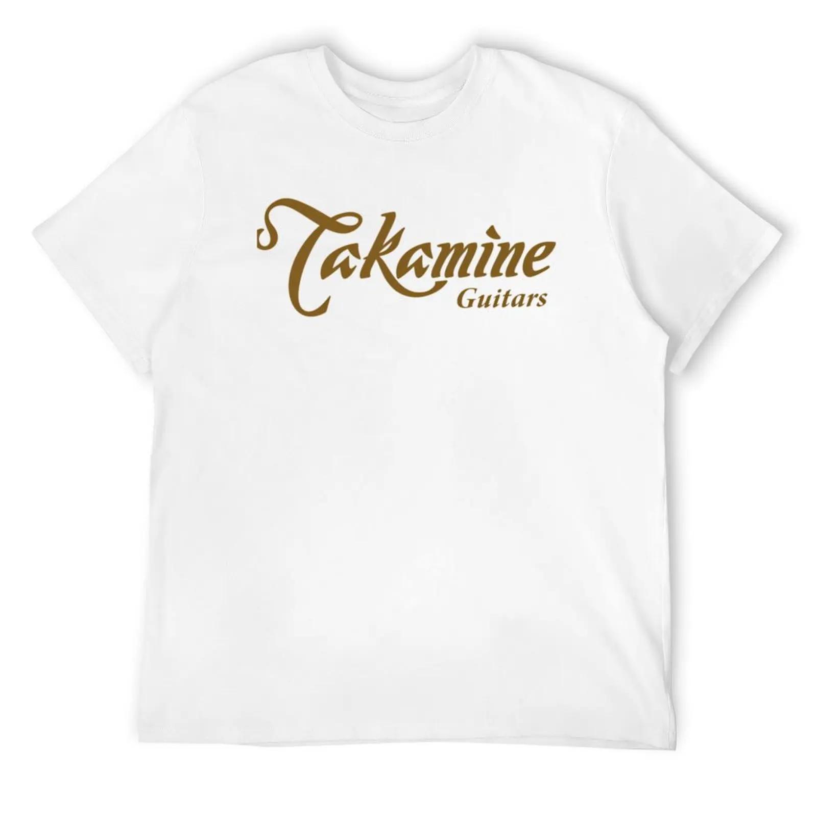 Takamine Guitars Logo T-Shirt Heavyweights Graphic T Shirts Anime Tshirt Essential T Shirt Plus Size Men Clothing S белый