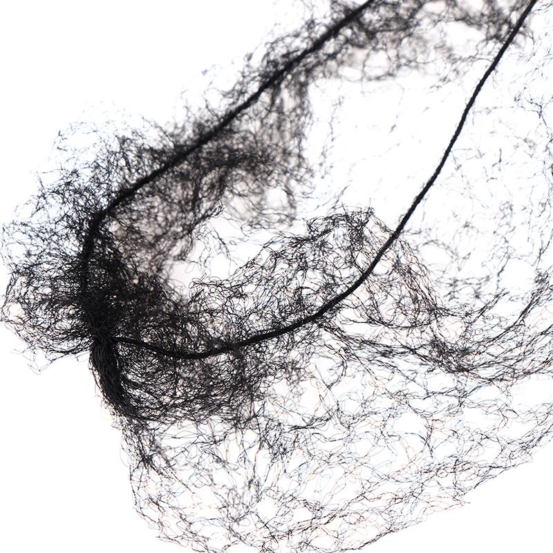 100X Black Invisible Hair Nets Elastic Edge Mesh Hairnet Stretch Hairnet Cover