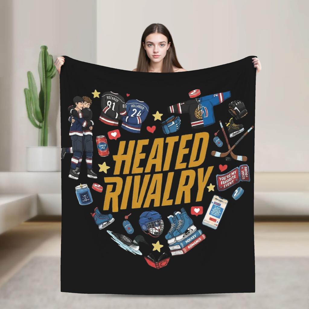 Heated Rivalry Banana Blankets Shane and Ilya Wool Awesome Soft Throw Blankets for Home Restaurant Autumn/Winter