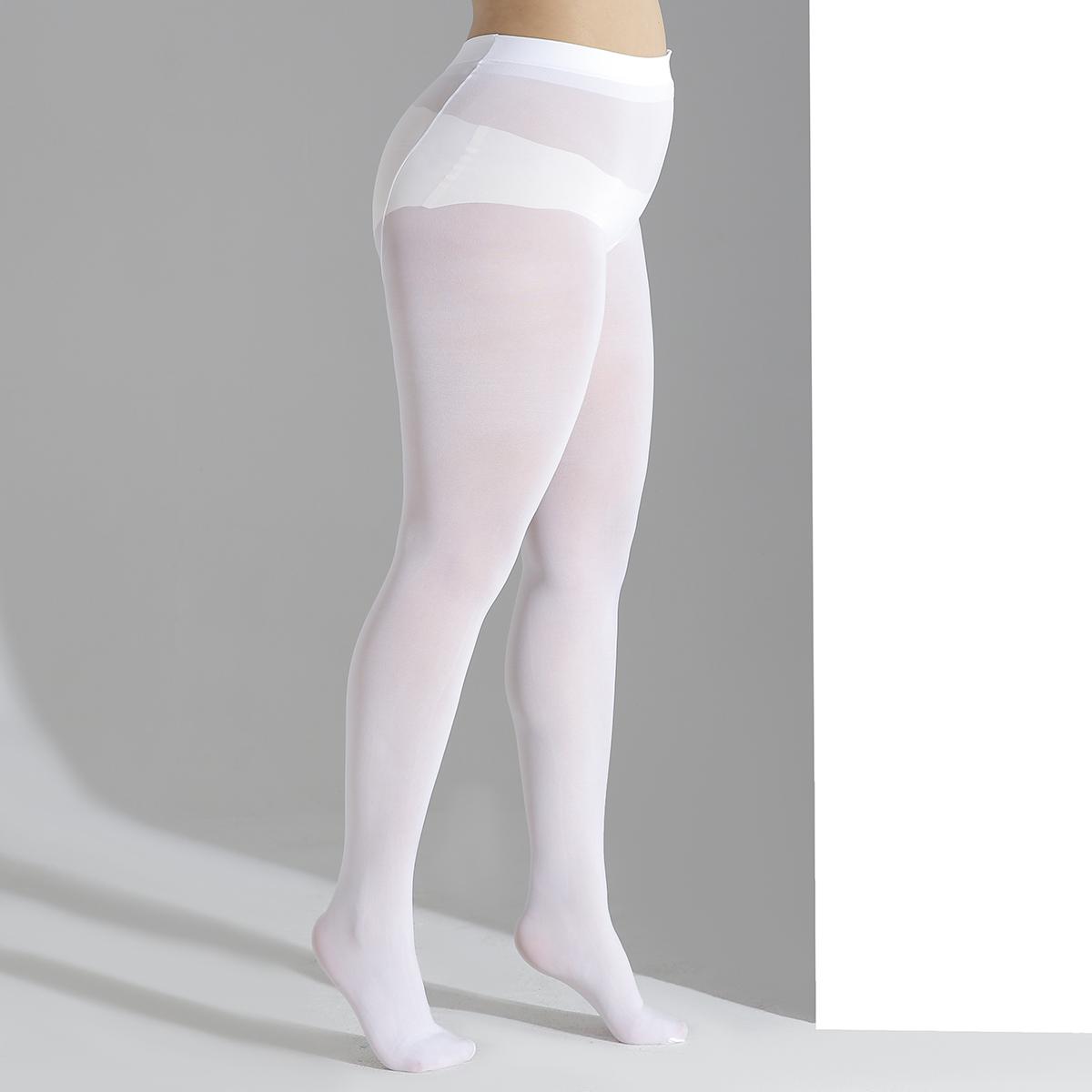 1 Pair Women Plus Size White Tights Stretchy Sheer White Tights Pantyhose Stockings Women S Tights L