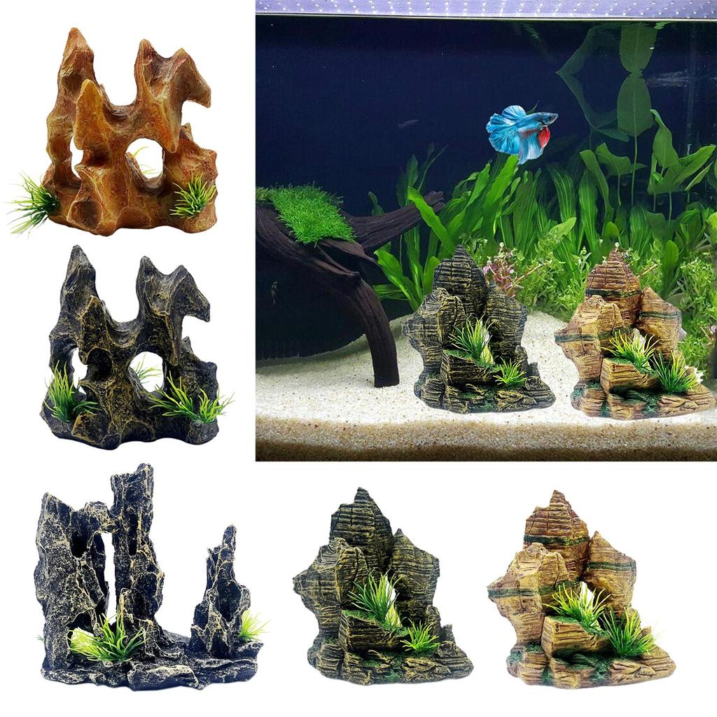 Realistic Cave Rockery Resin Simulation Aquarium Ornaments False Rockwork Fish Tanks Aquarium Plant Aquarium Supplies