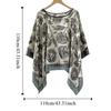 Loose Fit Poncho Cloak Thin Scarf Printed Comfortable Simulated Silk Pullover Sun Protection Polyester Versatile Scarves Women