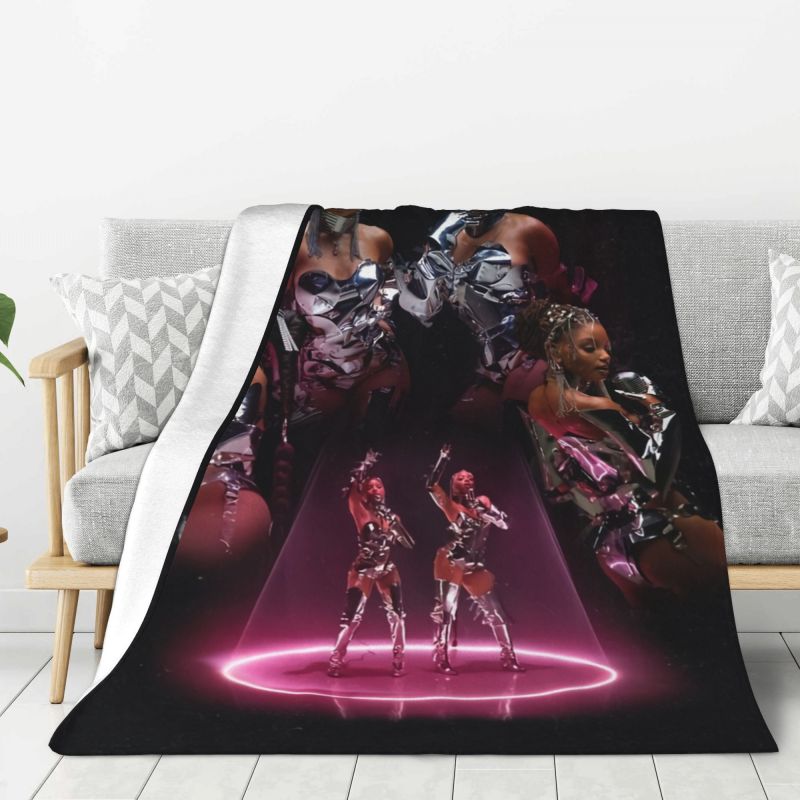 Benutzerdefinierte Beyonce Renaissance Tour Konzert Film Decken Warme Flanell Überwurfdecke für Schlafzimmer Büro Tagesdecken