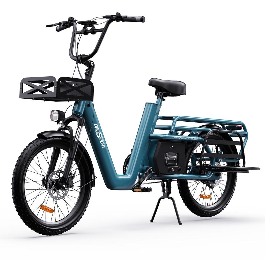 OneSport OT01 Electric Bike Cargo E-bike 650W 20 Inch Tires 48V 27AH 1296Wh Support APP Hydraulic Disc Brakes LCD Display