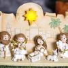 Christmas Manger Decoration Set Cartoon Jesus Holy Bedroom Living Room Decor