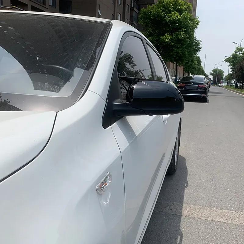 For KIA K2 KX CROSS 2017- Car Sticker Rearview Side Mirror Cover Wing Cap Exterior Door Rear View Case Trim ABS Carbon Look