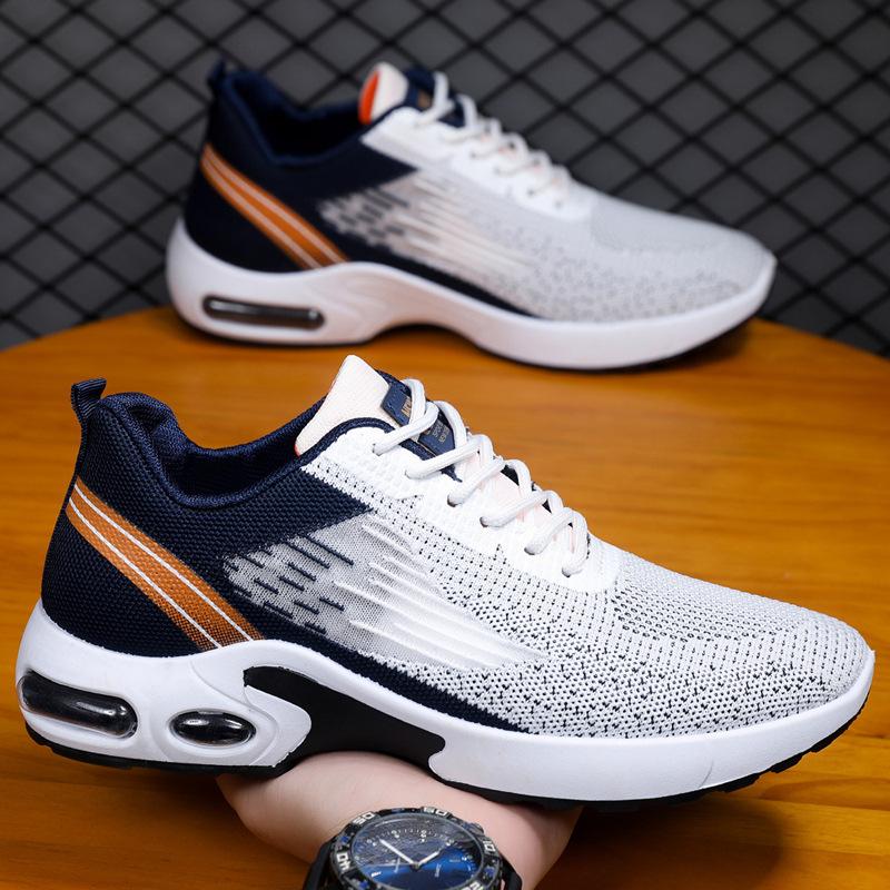Men's Shoes 2025 Summer New Casual Shoes Lightweight Large Size Air Cushion Shoes Breathable Wear-resistant Casual Running Shoes