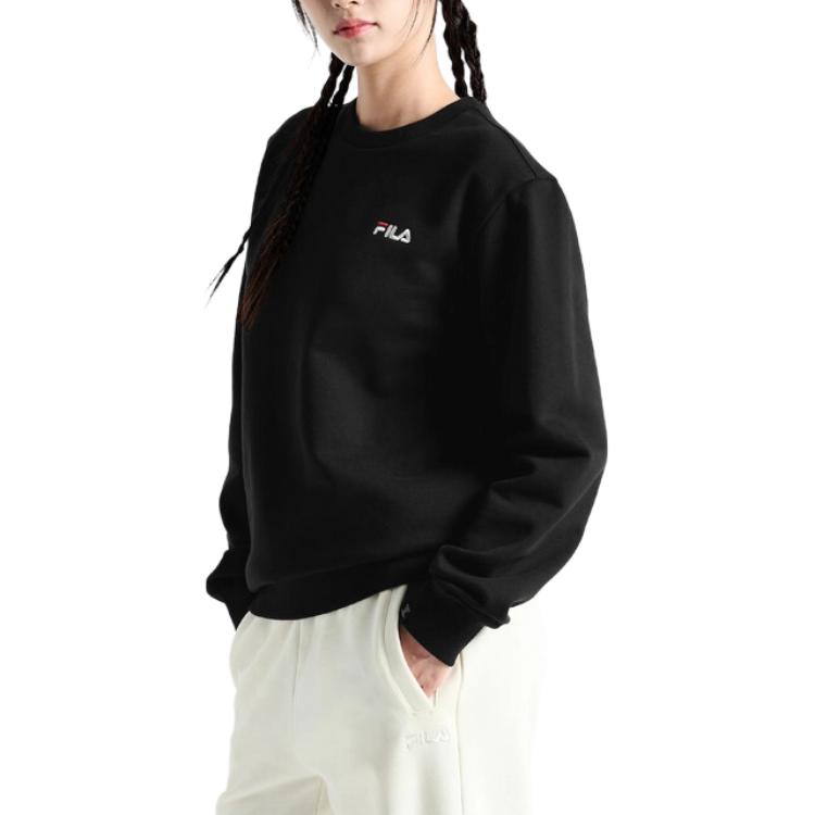 FILA Sweatshirts Unisex Black Crew Neck Moderate FS253PO01X006001