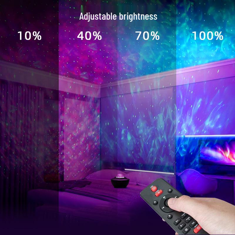Starry Sky Bluetooth Projector: Rotating Starlight Laser and Music Light for Bedroom Atmosphere