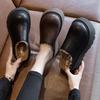 Hohe Schuhe, Hausschuhe, Neue Damen-Halbschuhe, Erhöhende Schuhe, Gepolsterte Baumwollschuhe