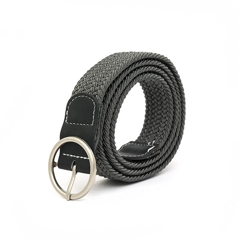Elastic Braided Belt for Young Female Student Military Training Pants Casual Belt Belt Belt Men Canvas Belt Men