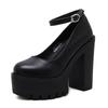 Spring super high heel women's shoes stage model single shoes thick heel nightclub DJ work shoes catwalk shoes women