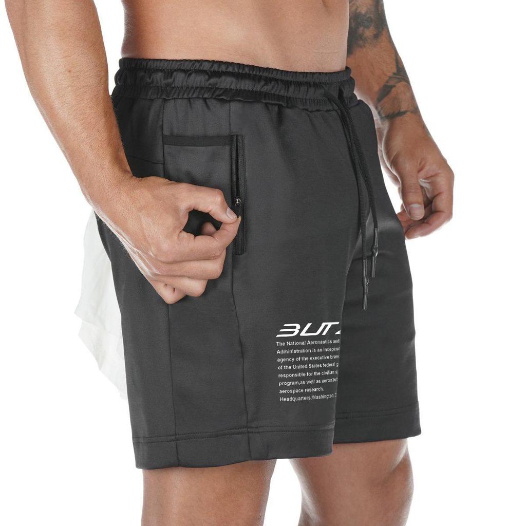 Pantaloni scurți de alergare și fitness respirabili, cu croială slim fit, la modă, de la Muscle Brothers