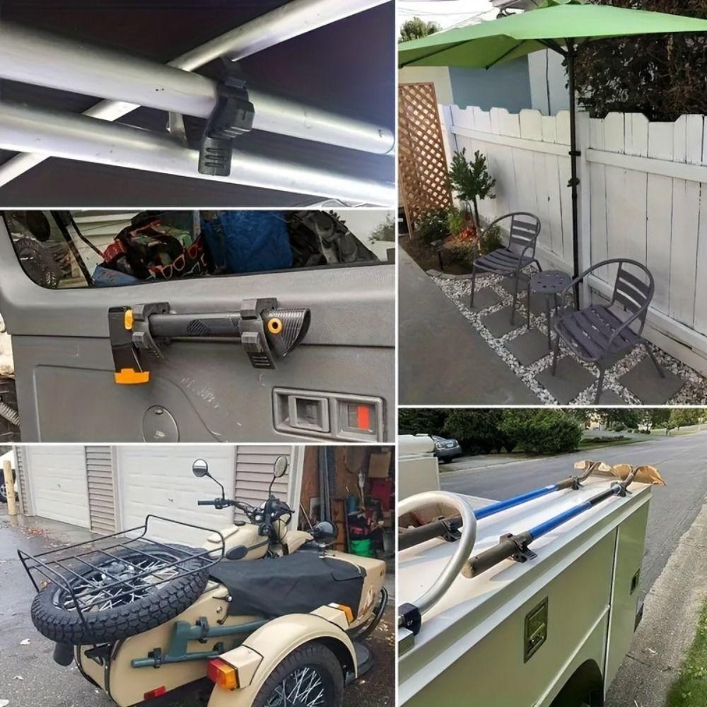 2Pcs 1" - 1.5" Diameter Quick Fist Clamp Mounting Tools Quick Mounting Rubber Clamp  Offroad