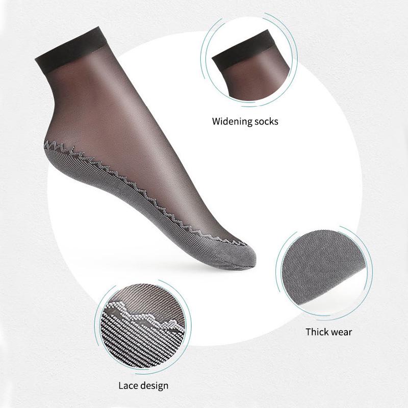Women's Ultra-thin Cotton Silk Short Socks Seamless Breathable Socks Nylon Fashion Ladies Female Short Ankle Silk Socks