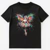 Kleurrijke Verfspat Sprookje Fee Kunst Grafisch Unisex T-shirt