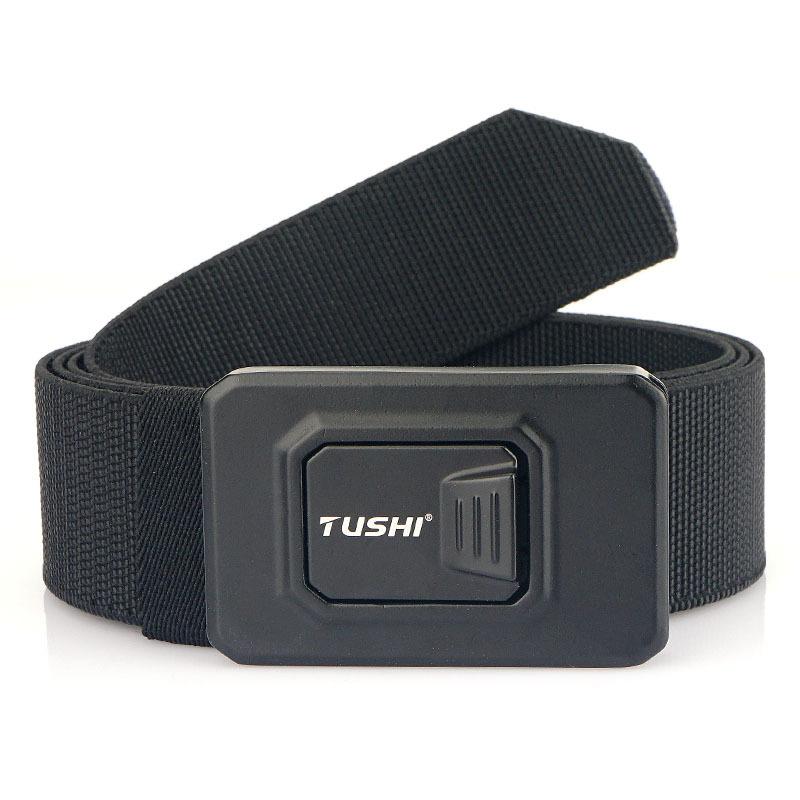 Neue taktische Schnellverschluss-Schnalle aus Aluminiumlegierung, elastischer Nylon-Gürtel, Werkzeuggürtel, Outdoor-Trainingsgürtel