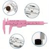 10pcs 0-80mm Rose Pink Double Scale Sliding Gauge Permanent Makeup Tool Tattoo Eyebrow Line Lip Ruler For Tattoo Measuring