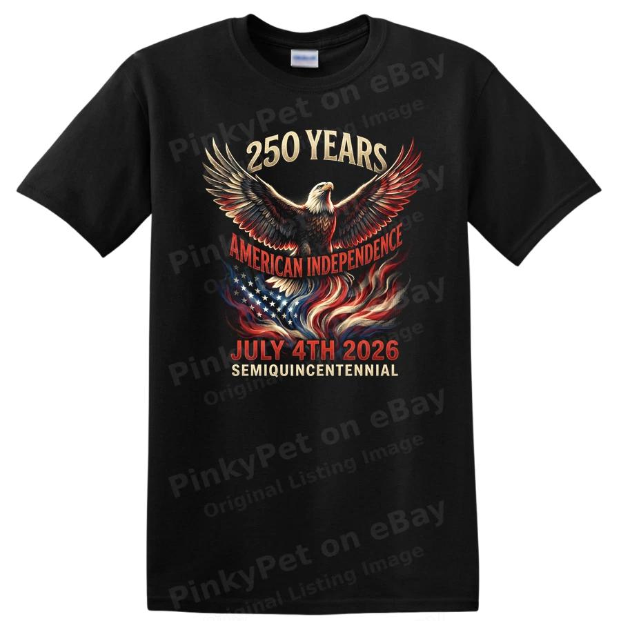250 Years American Independence Eagle July 4th 2026 T Shirt Vintage Tee