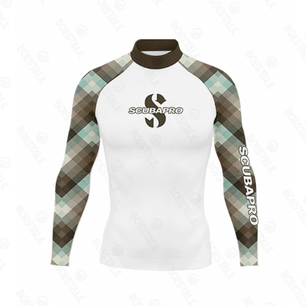 Cross-border special for printed long-sleeved surf suits, tight anti-chlorine wetsuits, beach sunscreen jellyfish suits