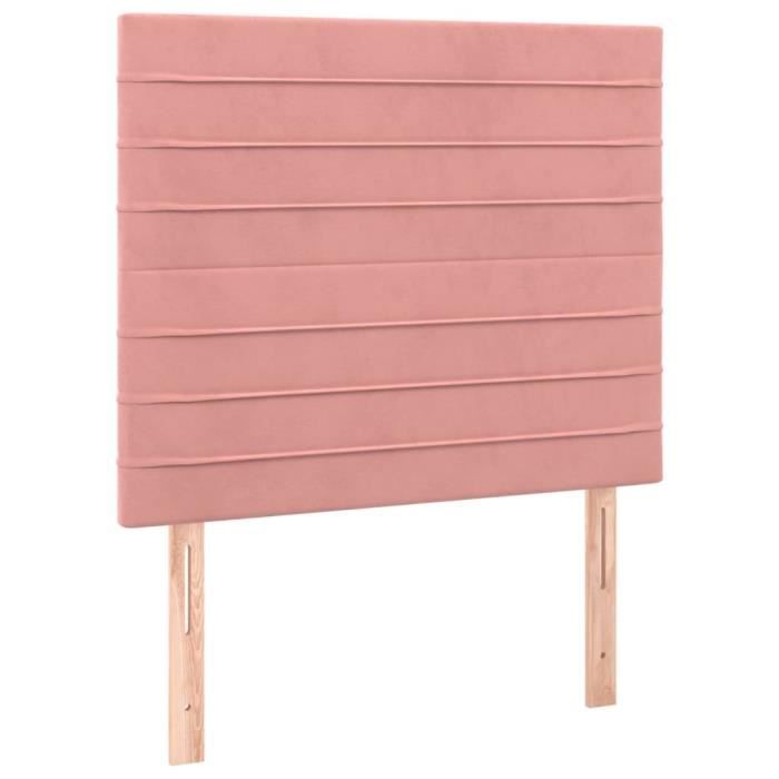 VidaXL Têtes de lit 2 pcs Rose 100x5x78-88 cm Velours3116519