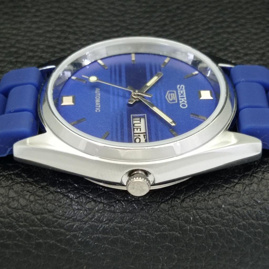 JAPAN VINTAGE REFURBISHED SEIKO 5 AUTOMATIC 6309A MENS BLUE DIAL WATCH a701735-5 R206c-a701735