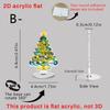 Tabletop Christmas Tree Figurines 2D Acrylic 3 Pieces Collectible Sculpture Christmas Tree Desk Ornament For Party Tabletop